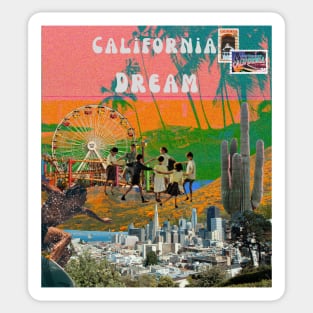 California Dream: Retro Summery Collage Sticker